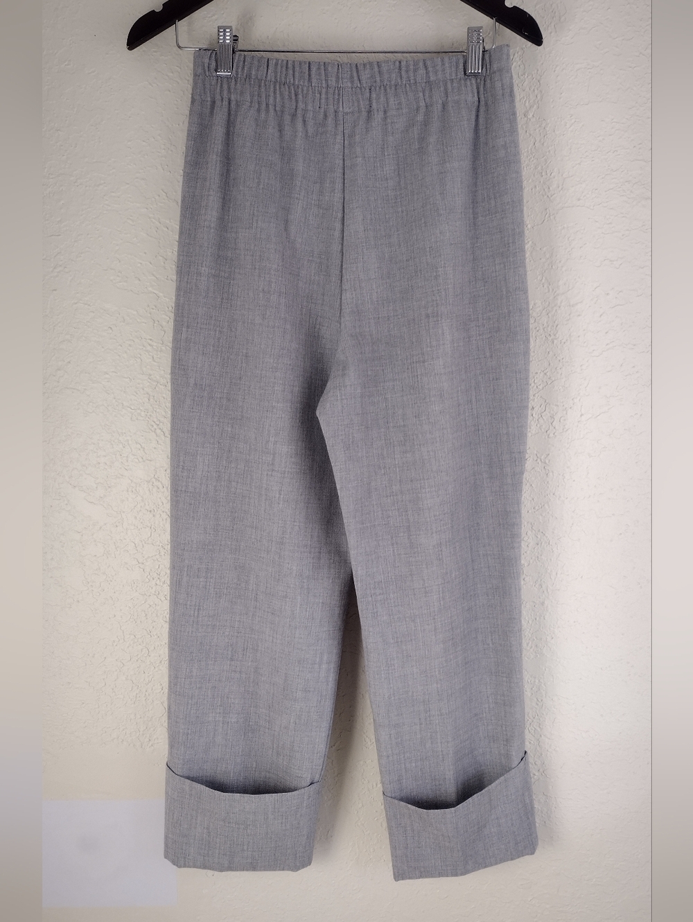 Zara Light Gray Cuffed Cropped Trousers Pants - Picture 5 of 6